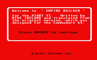 Empire Builder atari screenshot